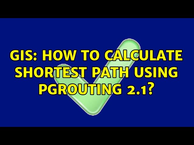 GIS: How to calculate shortest path using pgrouting 2.1?