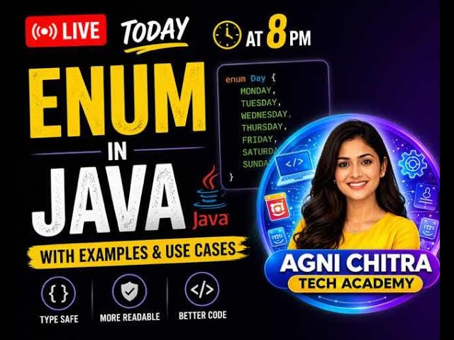 Enum in Java Explained 🔥 | Live Coding with Examples | Java Interview Questions | Today 8 PM