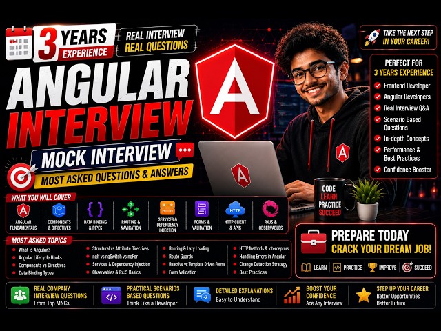 Angular 3 Year Experience Mock Interview #2 | Component Architecture & Performance