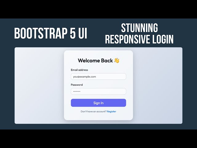 Learn Bootstrap 5: Build a Stunning Responsive Login Page | HTML & CSS