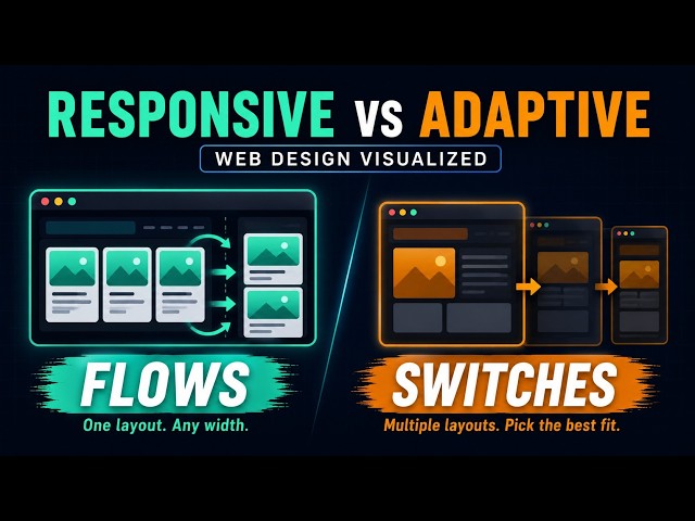 Responsive vs Adaptive Web Design | Visualized