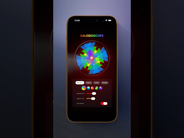 Kaleidoscope – SwiftUI Canvas Generative Art, Symmetry & Live Controls