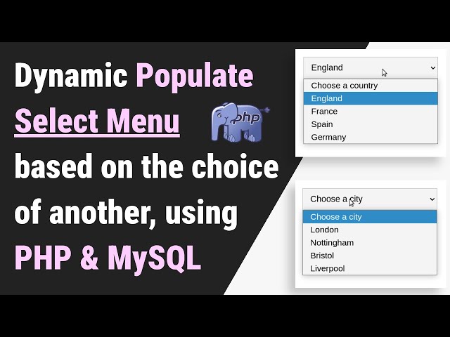Dynamic Drop Down Select Menu with PHP, MySQL and JavaScript