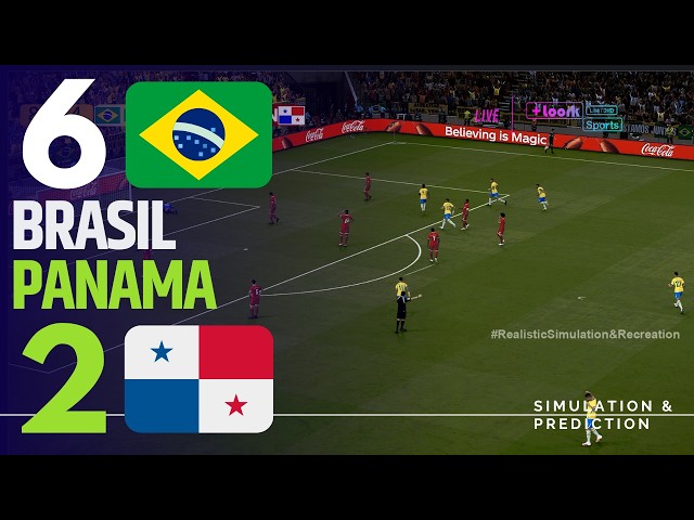⚽ BRASIL 6-2 PANAMA Highlights  | Friendly Football Match Pre-World Cup 2026 (Simulation/Recreation)
