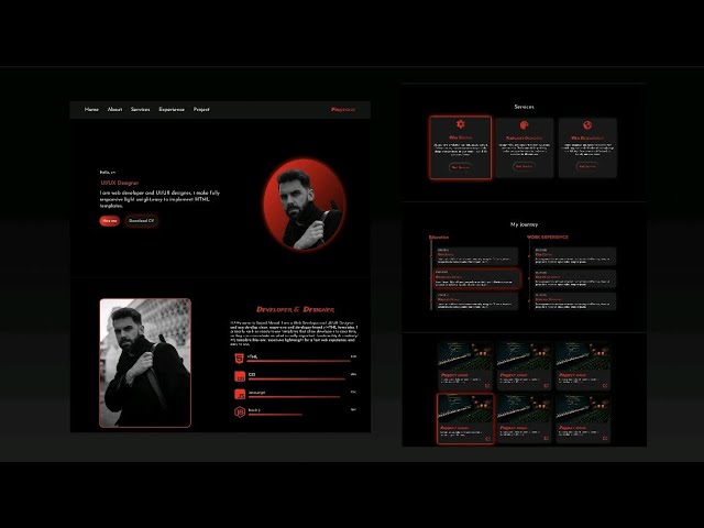 Responsive portfolio website with html css JavaScript 