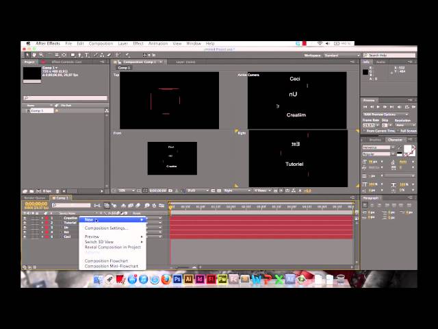 Tutoriel After Effects : Animer des éléments 2D dans un plan 3D