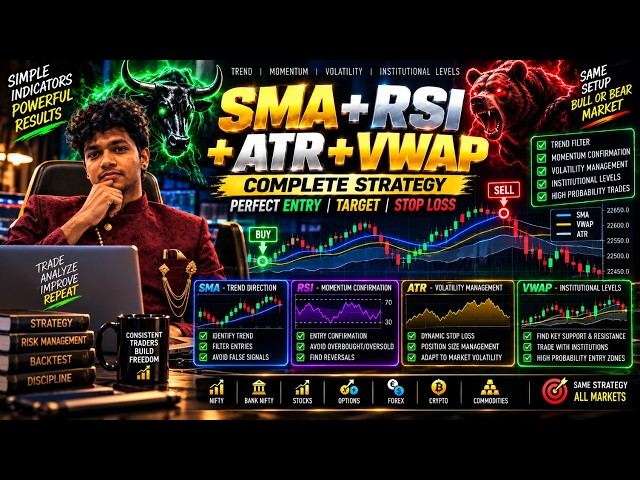 SMA + RSI + ATR + VWAP (Indicators) | Complete Entry, Target & Stop Loss Strategy | 24-SEP-2026