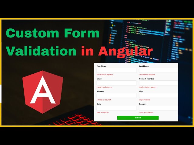 Custom Form Validation in Angular | Custom Validation with Regex | Reactive Forms Best Practices