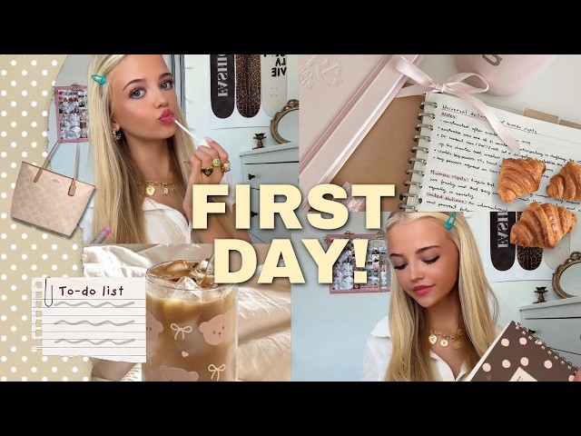 MY FIRST DAY AT COLLEGE ...🎀 | getting ready, nerves & a new chapter