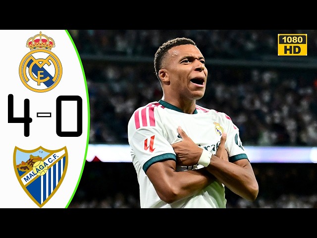 Real Madrid vs Malaga 4-0 All Goals and Football Highlights 2026 HD