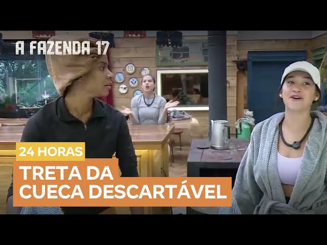 Fala sobre cuecas descartáveis de Mesquita acaba em bate-boca entre Saory e Kathy | A Fazenda 17