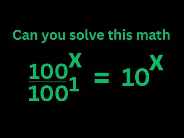 Solving an exponential equation step by step 