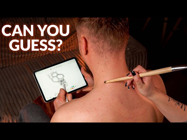 ASMR Back Tracing & Sensory Game 🧠 Can He Guess the Drawing?