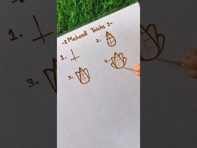 Learn step by step lotus flower mehndi | Lotus mehndi for beginners|#mehndi​ #tutorial​ #shorts​