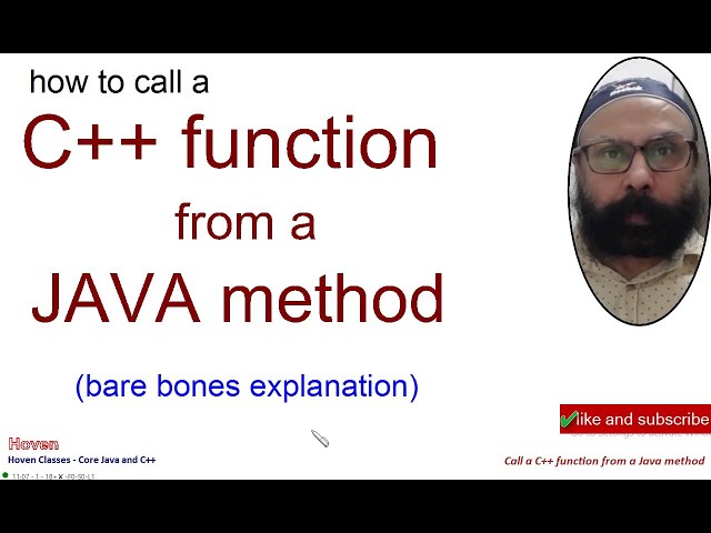 How to call a C/C++ function from a Java method - simplified explanation