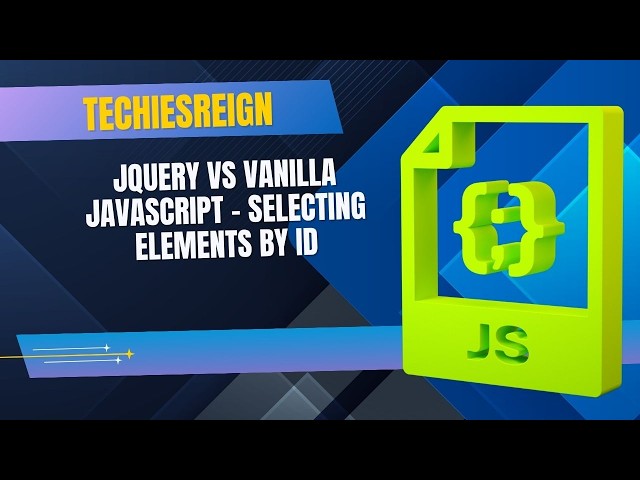Jquery vs. Vanilla JavaScript - Selecting Elements By ID