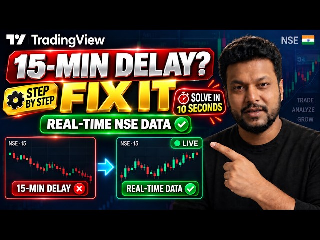 ⚡ TradingView 15 Min Delay Fix | How to Get Real Time NSE Data Free Step by Step
