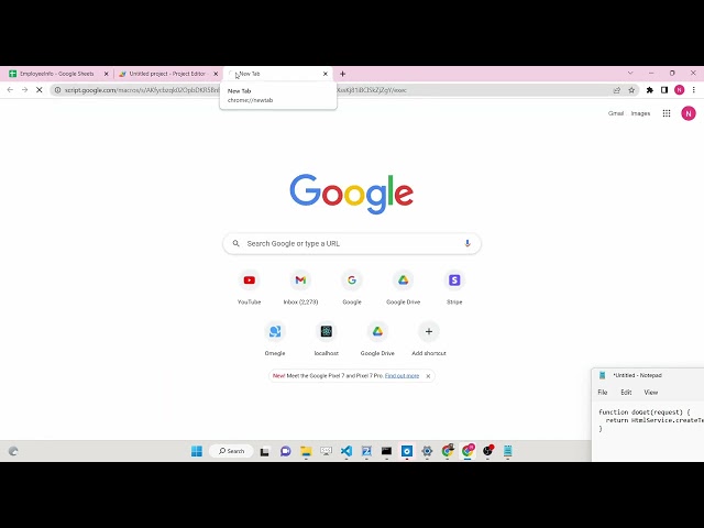 GAS HtmlService Example to Submit Data to Google Sheets Using HTML5 Form + Deployment in Browser