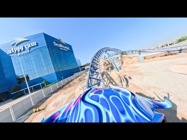 Manta Roller Coaster at SeaWorld Abu Dhabi Front Row POV