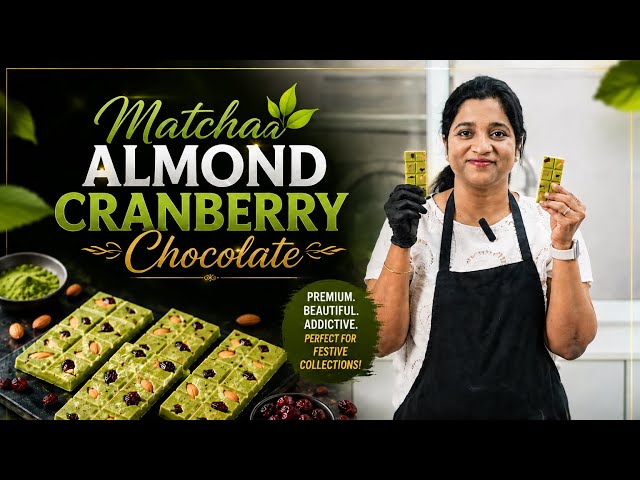 The Viral Matcha Almond Cranberry Chocolate Everyone Wants! 🍫