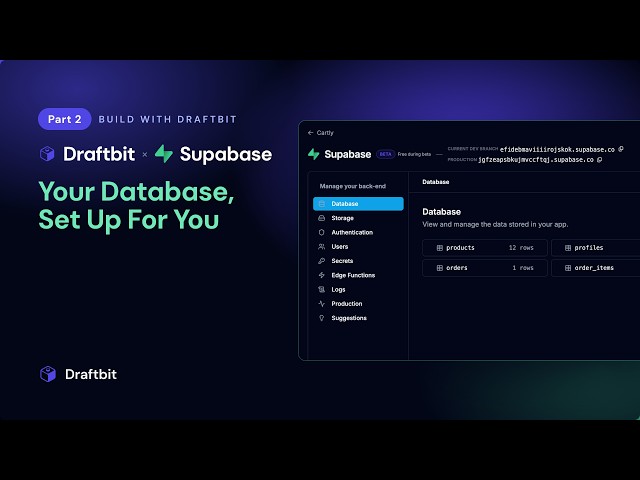 E-commerce App Tutorial, Part 2: Draftbit's Managed Supabase Backend, RLS & Admin Roles