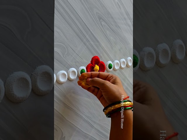 Border rangoli designs | door side rangoli Border | rangoli border designs #shorts #rangoli #art