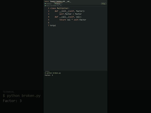 Call Python Class Instances Like Functions! 📞 #shorts #python