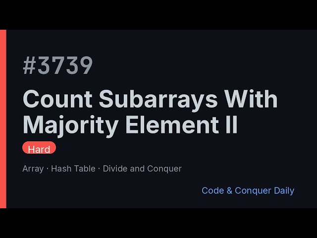Count Subarrays With Majority Element II