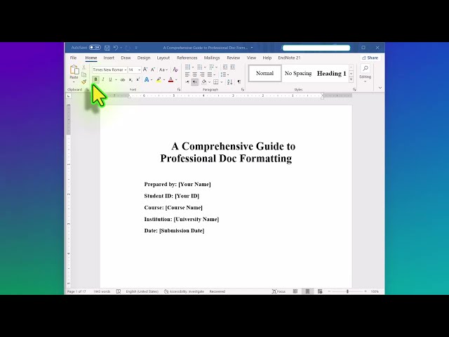 Microsoft Word Tutorial for Beginners | Basic Document Formatting | Part 1