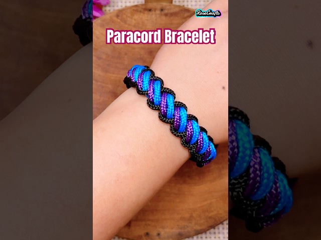 Easy Paracord Bracelet Design 💫 #shorts #shortsfeed #diy #paracordbracelet #howto #design #tutorial