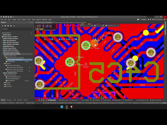 51. Arduino Nano en Altium Designer - Ruteo de la PCB Parte 18