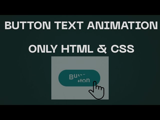 Modern Button Text Animation using HTML & CSS | Creative Hover Effect | CSS Animation Tutorial