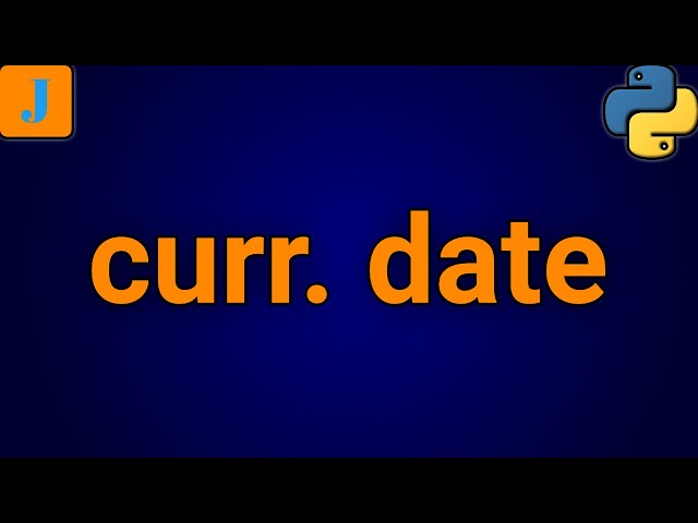 How To Get Current Date In Python