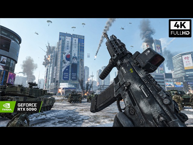 INVASION OF SOUTH KOREA™ LOOKS ABSOLUTELY INSANE | Ultra Realistic MW4 Gameplay [4K 60FPS HDR]