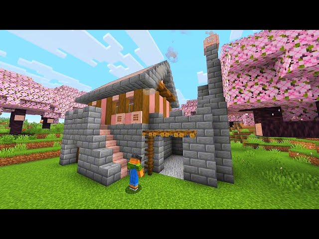 Minecraft | How to build a Cherry Blossom Survival House