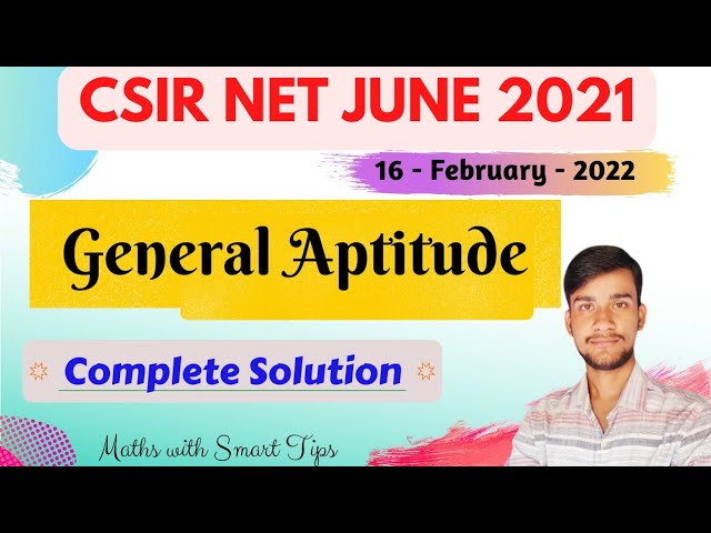 CSIR NET 2022 | Part A | General Aptitude | Complete 💯 Solution | Mathematical Science ||