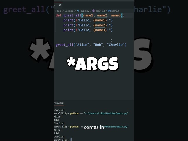 *ARGS in Python?? #python #coding #programming
