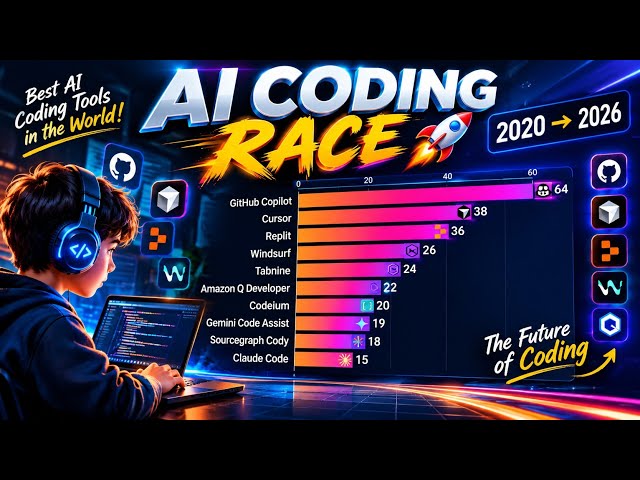 AI CODING RACE 🤖 2020–2026 | Top AI Coding Tools
