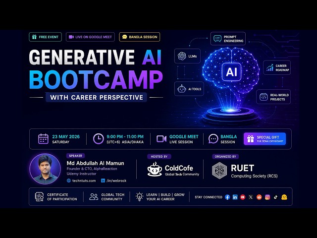 ColdCofe Online Webinar Event - Generative AI Bootcamp with Career Perspective