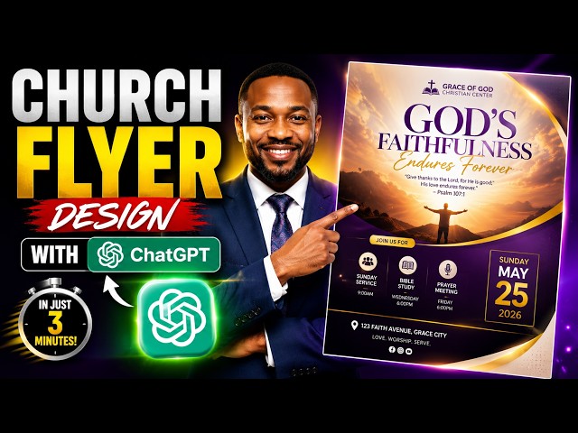 Design a Stunning Church Flyer with ChatGPT in Just 3 Minutes
