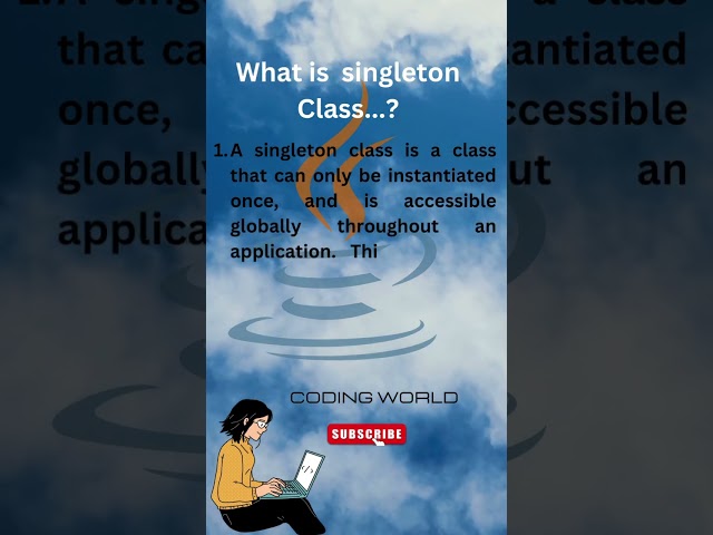 What is singleton class in java