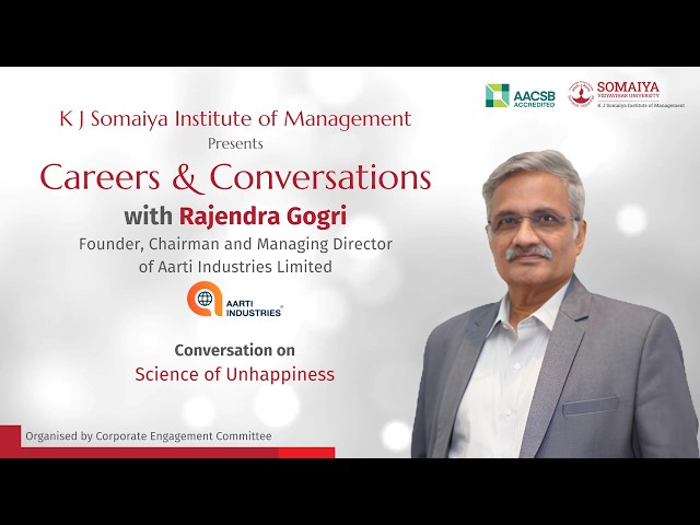 Careers & Conversations with Rajendra Gogri | LIVE | K J Somaiya Institute of Management