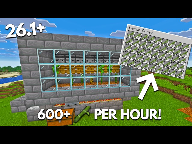 EASIEST Minecraft Bamboo Farm 26.1+/1.21+ (Java & Bedrock)