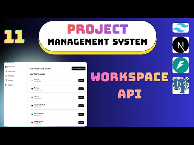 Create Workspace with FastAPI + Next.js | PostgreSQL Integration | Project Management System #11