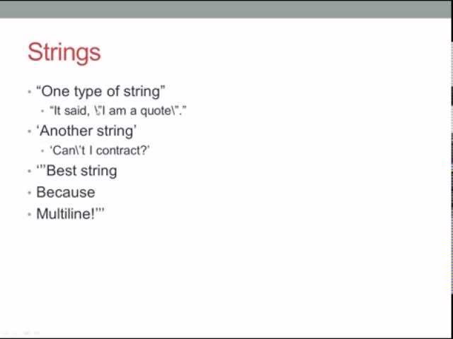 Basic python concepts