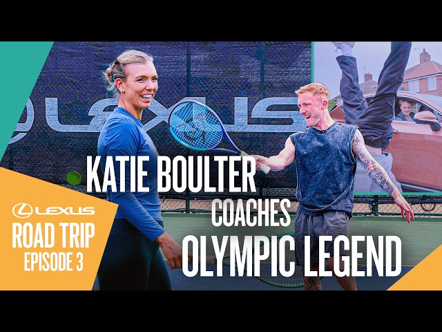 Katie Boulter Coaches Team GB Olympic Legend Nile Wilson 🎾💪 | Lexus Road Trip: Nottingham