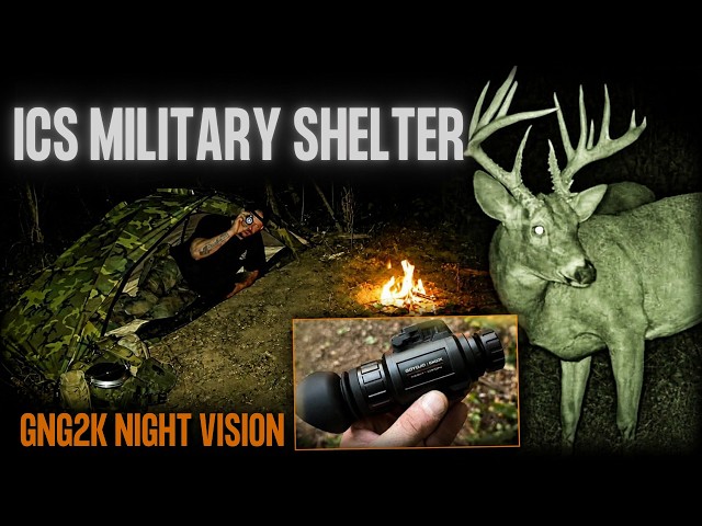 Solo Overnight Testing the Improved Military Shelter and the GNG2K Night Vision Monocular