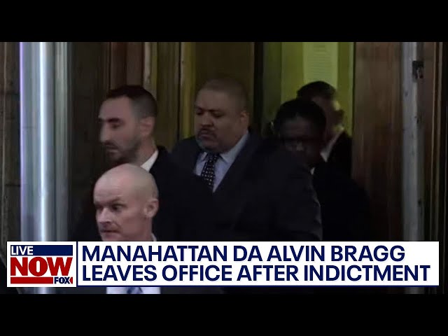 Manhattan DA Alvin Bragg departs office after Trump indictment | LiveNOW from FOX