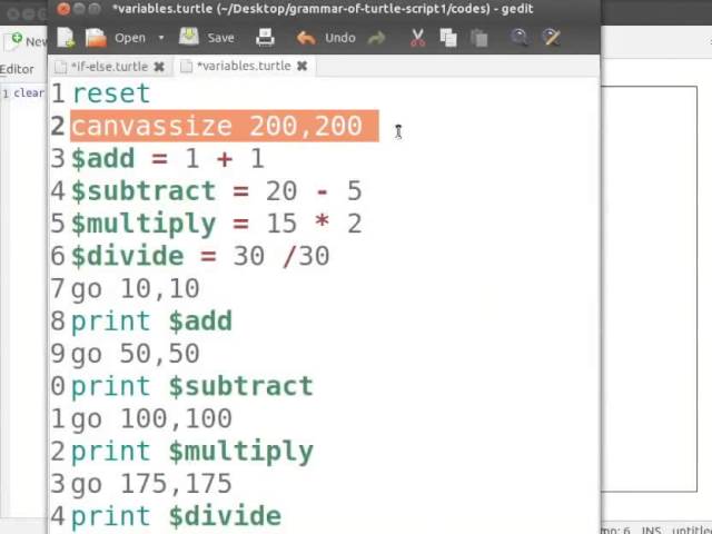 Grammar of TurtleScript - Tamil