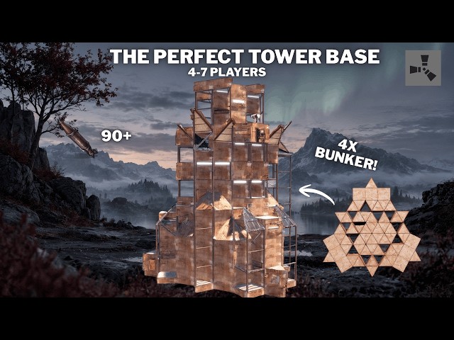 THE PERFECT TOWER BASE - META DESIGN • OPEN CORE • 4X BUNKER • ANTI SIEGE•SHIELD WALL•RUST BASE 2026